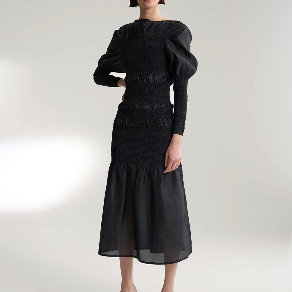 NWT toteme Coripe silk maxi dress in black XXS
